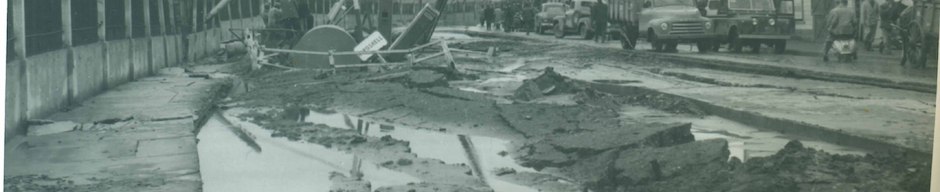 Avenida Angelmó luego del terremoto de 1960