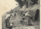 Obreros trabajan en el camino a Riñinahue