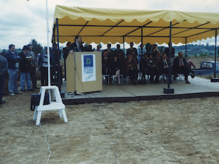 Ceremonia de inauguración de la población Playa Raquel