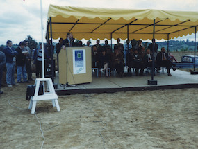 Ceremonia de inauguración de la población Playa Raquel