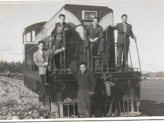 Ferroviarios en la estación La Unión