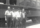 Arreglos en la estación Antilhue después del terremoto de 1960