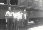 Arreglos en la estación Antilhue después del terremoto de 1960