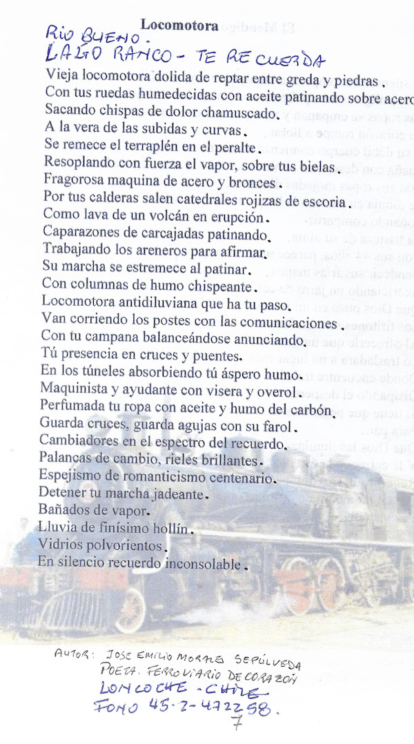 Poema "Locomotora"