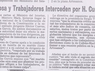 Expulsión del dirigente sindical Héctor Cuevas Expulsión del dirigente sindical Héctor Cuevas