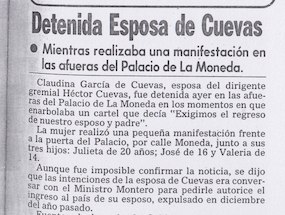 Detención de Claudina García