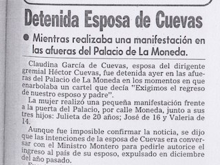 Detención de Claudina García Detención de Claudina García