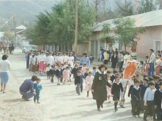 Desfile escolar en Tulahuén