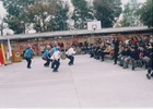 Presentación de baile chino en la escuela La Florida