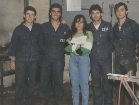 Estudiantes en práctica en la CCU