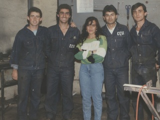 Estudiantes en práctica en la CCU