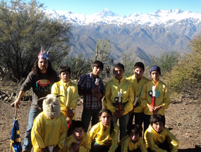 Agrupación de baile religioso en el cerro Mercacha