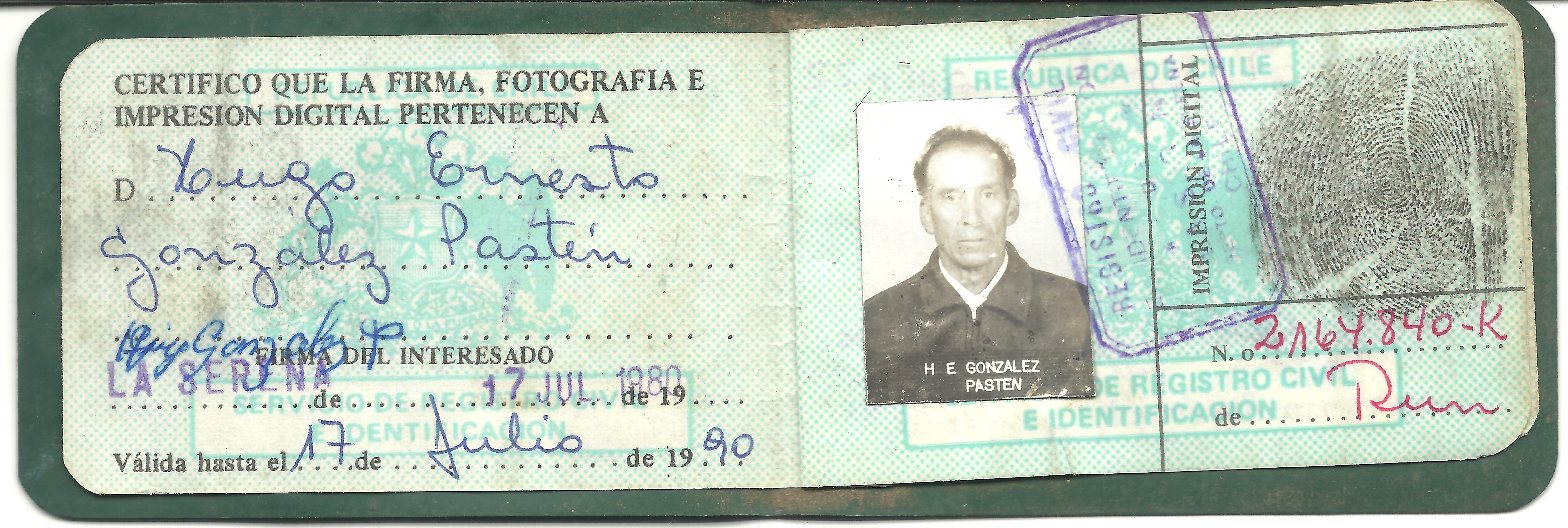 Cédula de identidad Cédula de identidad