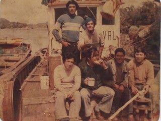 Pescadores artesanales durante un descanso