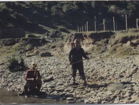 Pesca en la orilla del mar