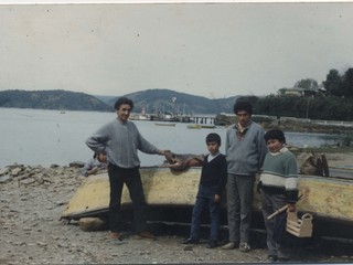 Pescadores en la caleta El Membrillo