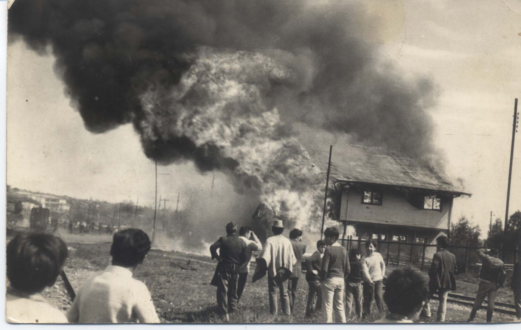 Incendio en la estación de ferrocarril de Lago Ranco