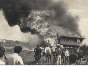 Incendio en la estación de ferrocarril de Lago Ranco