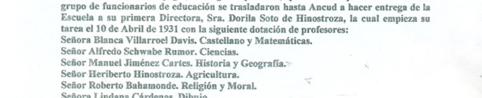 Escuela Normal Rural de Ancud Escuela Normal Rural de Ancud