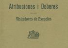 Reglamento de visitadores de escuelas Reglamento de visitadores de escuelas