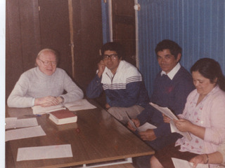 Reunión en la capilla Cristo Rey