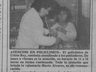 Trabajo en el policlínico Trabajo en el policlínico