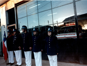 Integrantes de la Segunda Compañía de Bomberos de Quintero