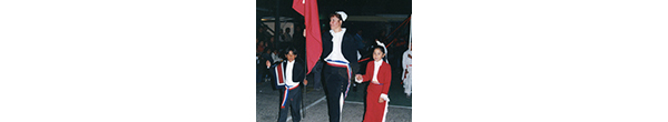 Inauguración de campeonato en el colegio San Viator