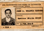 Identificación minero de Catamutún Identificación minero de Catamutún