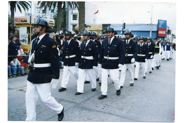 Desfile de la compañía de bomberos