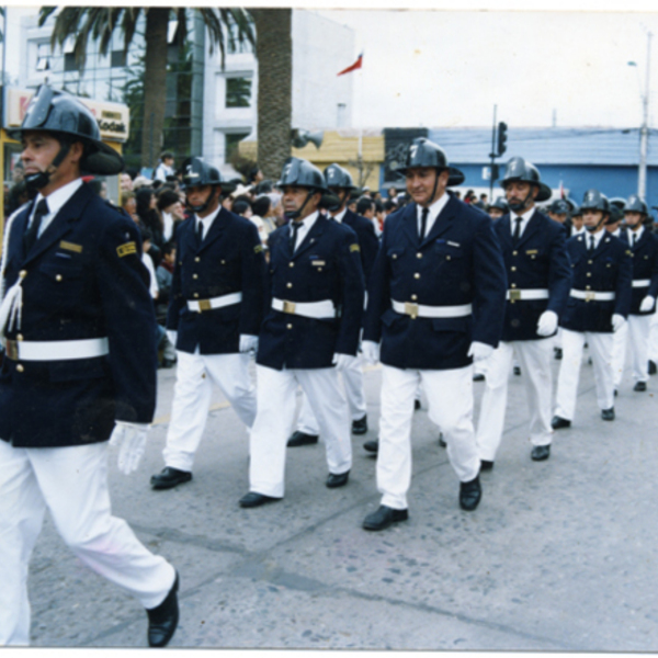 Desfile de la compañía de bomberos