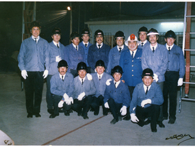 Desfile de la brigada de bomberos