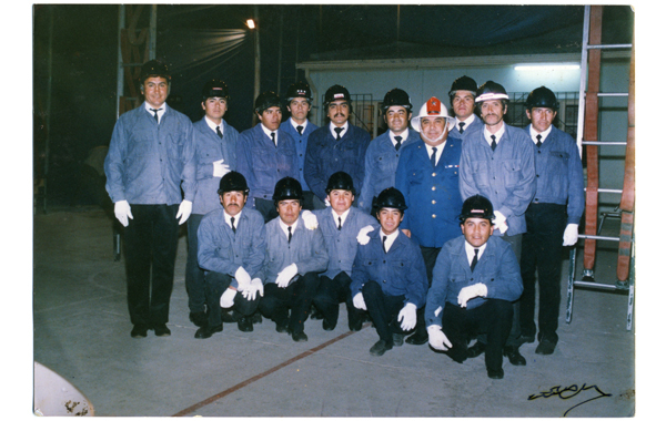 Desfile de la brigada de bomberos