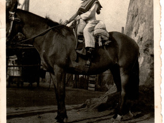 Pedro Vera sobre su caballo
