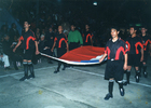 Desfile de jugadores de fútbol