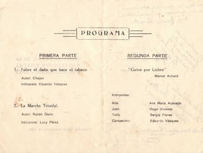 Programa obra de teatro Programa obra de teatro
