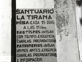 Cartel del templo de La Tirana