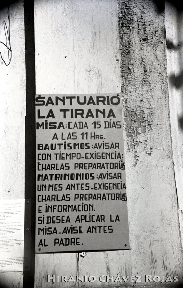 Cartel del templo de La Tirana