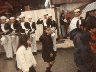 Desfile del 21 de mayo de los estudiantes de la Escuela de Corral