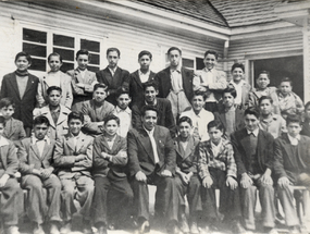 Alumnos de la Escuela N°12 de Hombres de Corral