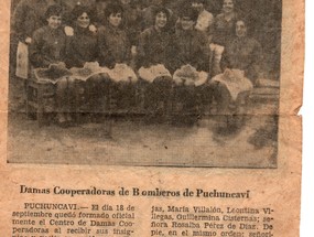Recorte de diario sobre Damas Cooperadoras Recorte de diario sobre Damas Cooperadoras