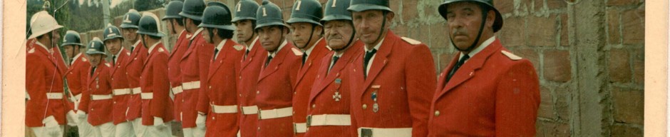 Bomberos con tenida de parada