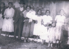 Familia Quiñones en el bautizo de la sobrina