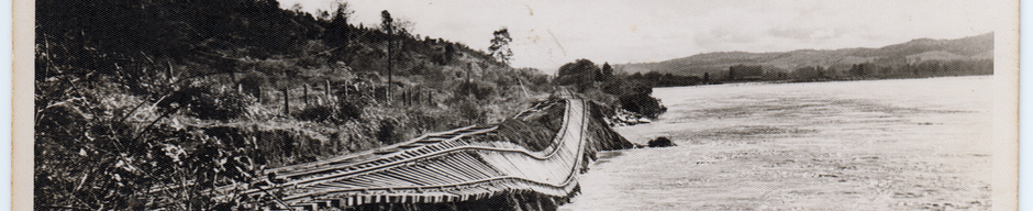 Vía férrea afectada por el terremoto