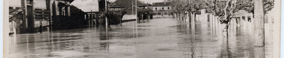 Calle Matta totalmente inundada