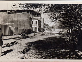 Paseo de adoquines en Valdivia después del terremoto de 1960