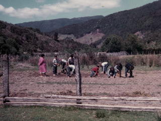 Alumnos de la Escuela de Huape