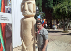 Creación de estatua mapuche de madera – Chemamull