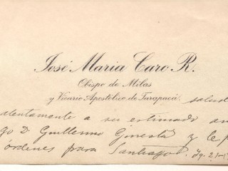 Carta de José María Caro