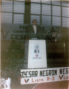 Candidato a alcalde Cesar Negrón